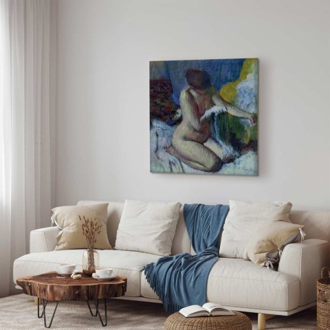 Obraz - Edgar Degas - Po kąpieli 40x40 Na płótnie włoskim