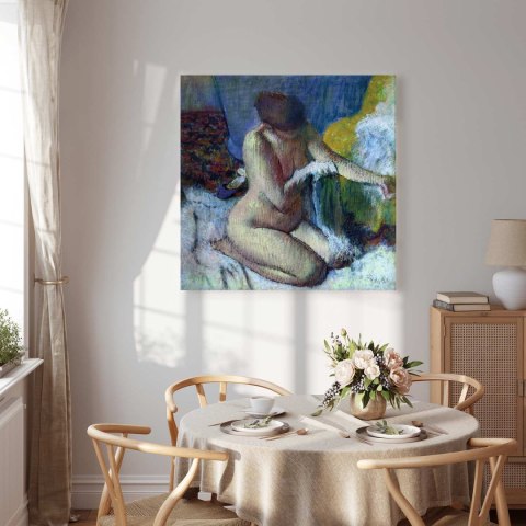 Obraz - Edgar Degas - Po kąpieli 40x40 Na płótnie włoskim