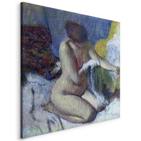 Obraz - Edgar Degas - Po kąpieli 60x60 Na płótnie włoskim