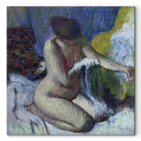 Obraz - Edgar Degas - Po kąpieli 60x60 Na płótnie włoskim