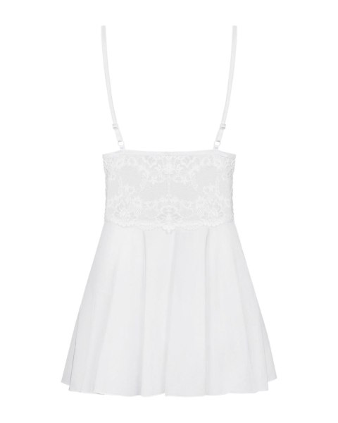 Bielizna-810-BAB-2 babydoll i stringi biała S/M