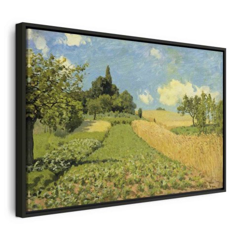 Obraz - Alfred Sisley - Pole pszenicy koło Argenteuil 90x60 W ramie drewnianej czarnej