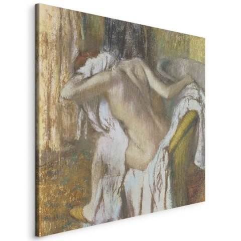 Obraz - Edgar Degas - Dziewczyna wycierająca się 40x40 Na płótnie włoskim