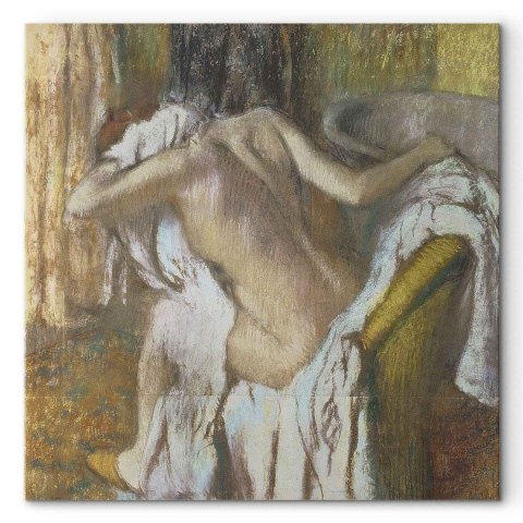 Obraz - Edgar Degas - Dziewczyna wycierająca się 40x40 Premium Print