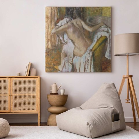Obraz - Edgar Degas - Dziewczyna wycierająca się 60x60 Na płótnie włoskim