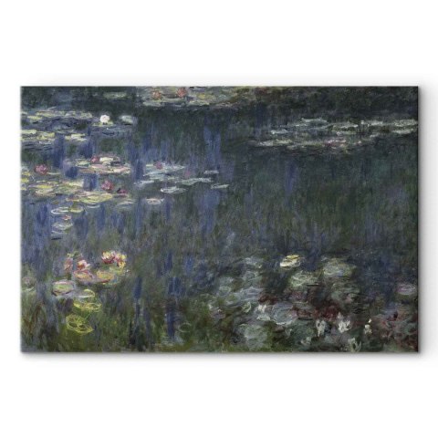 Obraz - Claude Monet - Nenufary (lilie wodne): zielone refleksy 30x20 Standard