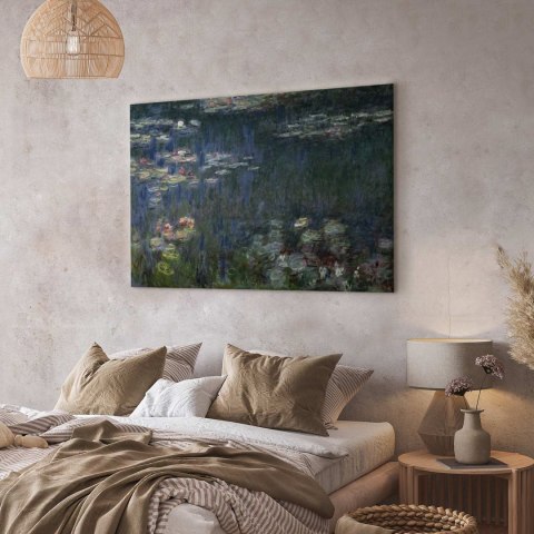 Obraz - Claude Monet - Nenufary (lilie wodne): zielone refleksy 30x20 Standard