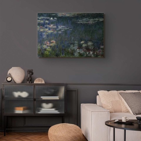 Obraz - Claude Monet - Nenufary (lilie wodne): zielone refleksy 60x40 Standard