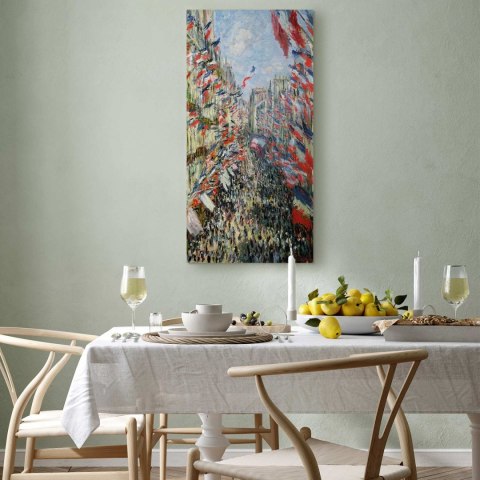 Obraz - Claude Monet - Ulica Montorgueil w Paryżu. Uroczystość 30 czerwca 1878 r. 40x80 Standard