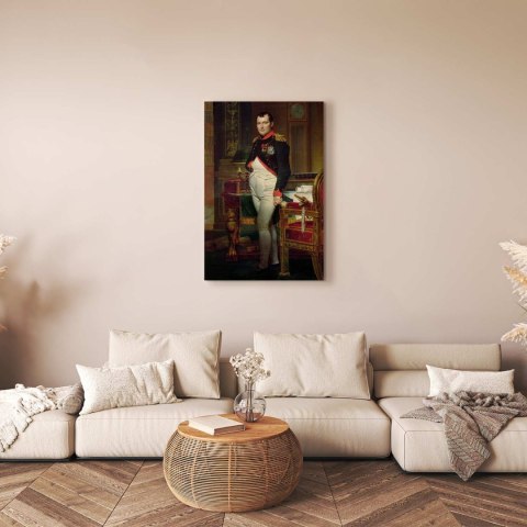 Obraz - Jacques-Louis David - Napoleon Bonaparte 20x30 Na płótnie włoskim