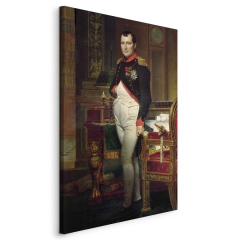 Obraz - Jacques-Louis David - Napoleon Bonaparte 40x60 Na płótnie włoskim