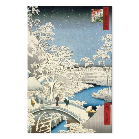 Obraz XXL - Utagawa Hiroshige - Most Meguro Drum i Wzgórze Zachodzącego Słońca 93x140