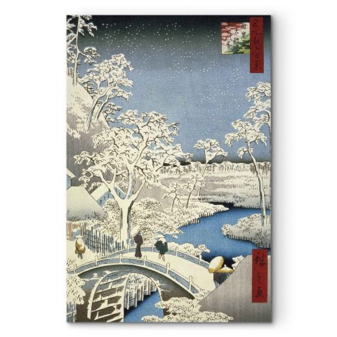 Obraz - Utagawa Hiroshige - Most Meguro Drum i Wzgórze Zachodzącego Słońca 20x30 Standard