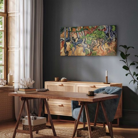 Obraz - Vincent Van Gogh - Korzenie drzew 60x30 Na płótnie włoskim