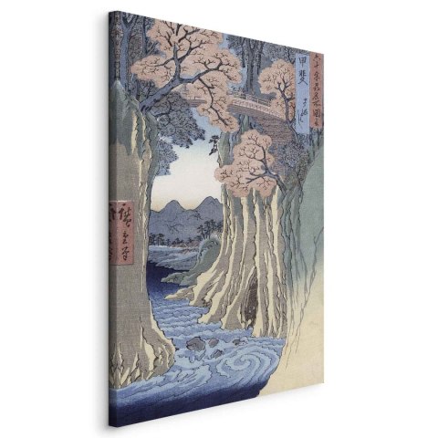 Obraz - Utagawa Hiroshige - Most Małp w prowincji Kai 40x60 Na płótnie włoskim