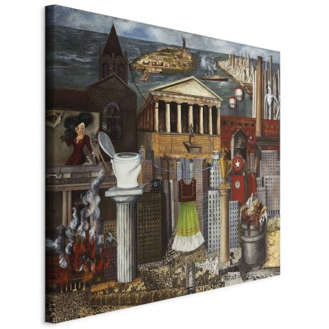 Obraz - Frida Kahlo - Moja sukienka wisi tutaj 40x40 Na płótnie włoskim