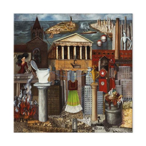 Obraz - Frida Kahlo - Moja sukienka wisi tutaj 60x60 Na płótnie włoskim
