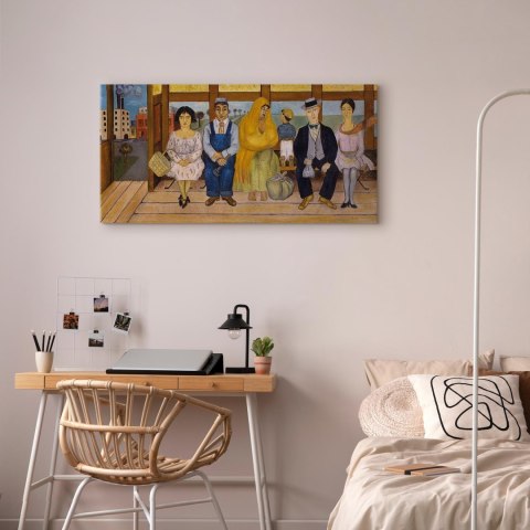 Obraz - Frida Kahlo - Autobus 60x30 Na płótnie włoskim