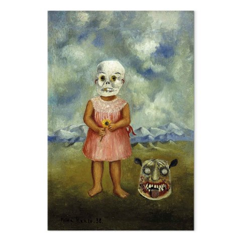 Obraz - Frida Kahlo - Dziewczyna w masce śmierci (Ona gra sama) 20x30 Standard