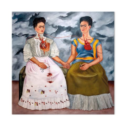 Obraz - Frida Kahlo - Dwie Fridy 40x40 Na płótnie włoskim