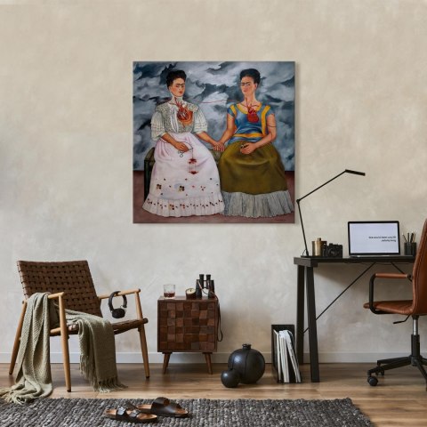Obraz - Frida Kahlo - Dwie Fridy 40x40 Standard