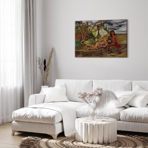 Obraz - Frida Kahlo - Dwie nagie w lesie (Ziemia sama w sobie) 90x60 Standard