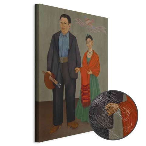 Obraz - Frida Kahlo - Frida i Diego Rivera 20x30 Premium Print