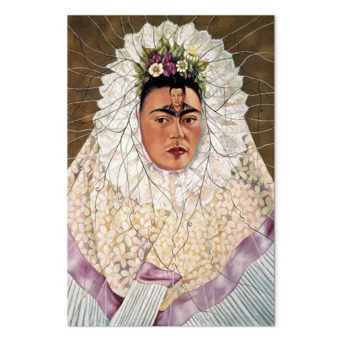 Obraz - Frida Kahlo - Autoportret jako Tehuana (Diego w moich myślach) 20x30 Akustyczny