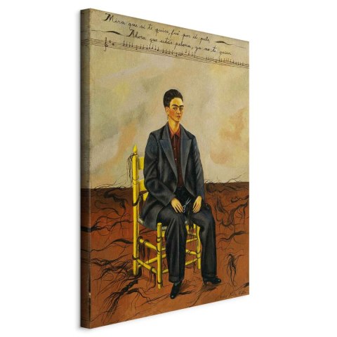 Obraz - Frida Kahlo - Autoportret z obciętymi włosami 40x60 Na płótnie włoskim