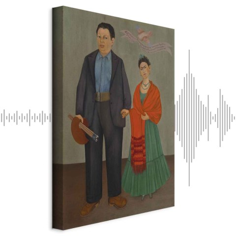 Obraz - Frida Kahlo - Frida i Diego Rivera 20x30 Akustyczny