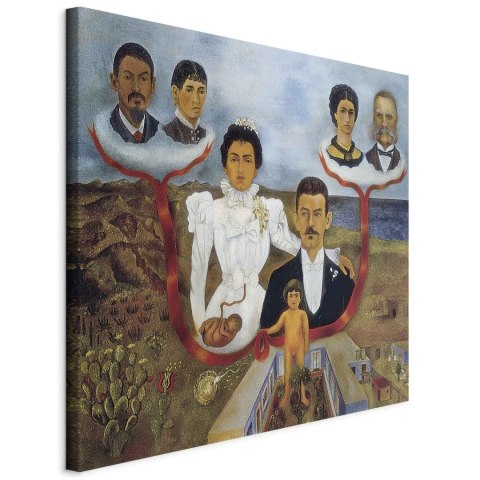 Obraz - Frida Kahlo - Moi dziadkowie, rodzice i ja 60x60 Na płótnie włoskim