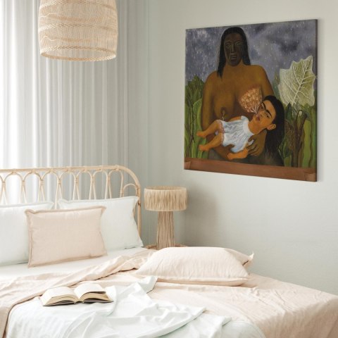 Obraz - Frida Kahlo - Moja niania i ja 40x40 Na płótnie włoskim