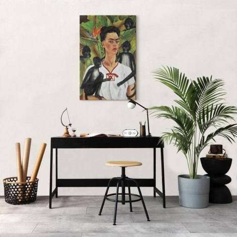 Obraz - Frida Kahlo - Autoportret z małpami 20x30 Standard