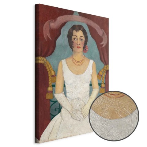 Obraz - Frida Kahlo - Portret damy w bieli 20x30 Premium Print