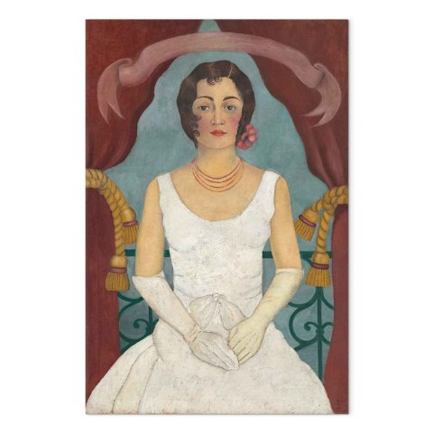 Obraz - Frida Kahlo - Portret damy w bieli 20x30 Premium Print