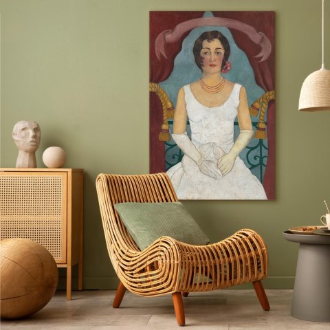 Obraz - Frida Kahlo - Portret damy w bieli 40x60 Standard
