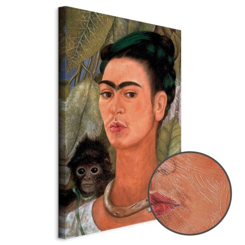 Obraz - Frida Kahlo - Autoportret z małpką 20x30 Premium Print