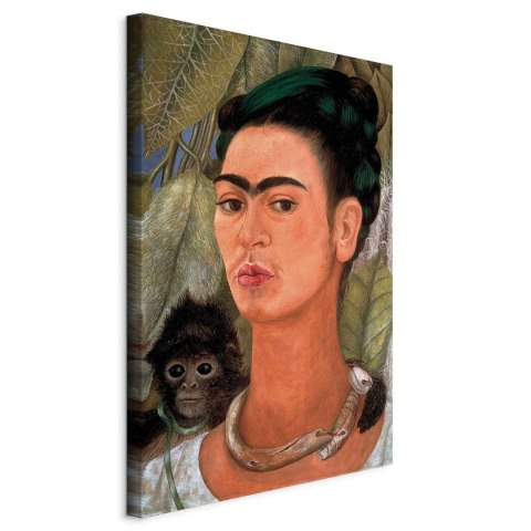 Obraz - Frida Kahlo - Autoportret z małpką 40x60 Standard