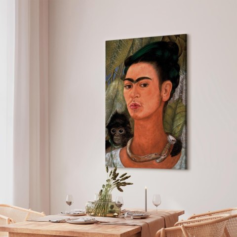 Obraz - Frida Kahlo - Autoportret z małpką 40x60 Standard
