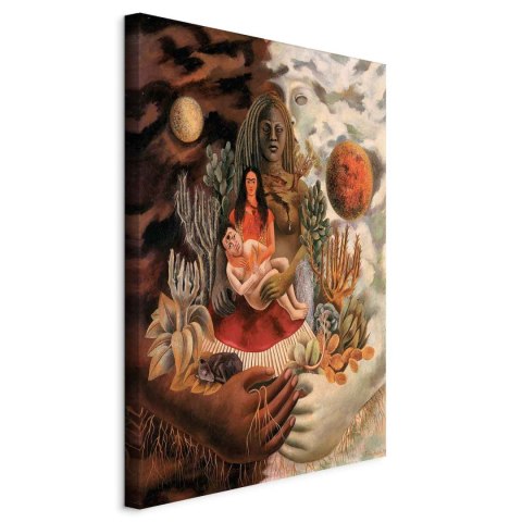Obraz - Frida Kahlo - Miłosne objęcie Wszechświata, Ziemi (Meksyk), mnie, Diego i Pana Xolotla 20x30 Na płótnie włoskim
