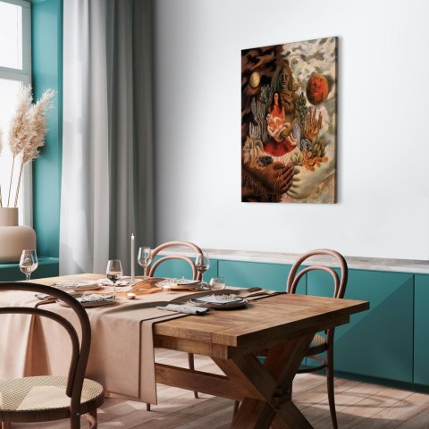 Obraz - Frida Kahlo - Miłosne objęcie Wszechświata, Ziemi (Meksyk), mnie, Diego i Pana Xolotla 20x30 Premium Print