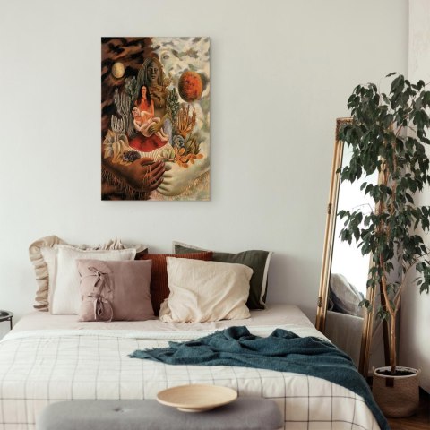 Obraz - Frida Kahlo - Miłosne objęcie Wszechświata, Ziemi (Meksyk), mnie, Diego i Pana Xolotla 40x60 Standard