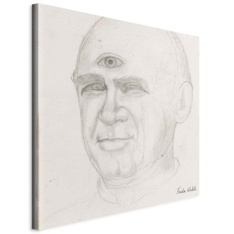 Obraz - Frida Kahlo - Portret Nacho Aguirre 40x40 Na płótnie włoskim