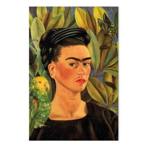 Obraz - Frida Kahlo - Autoportret z papugą Bonito 40x60 Standard