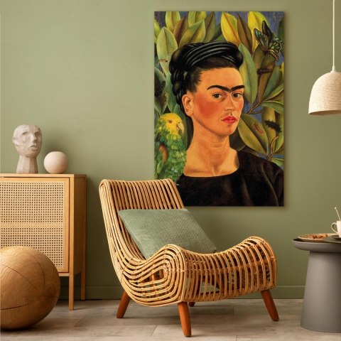 Obraz - Frida Kahlo - Autoportret z papugą Bonito 40x60 Standard