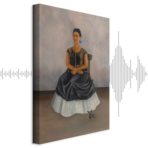 Obraz - Frida Kahlo - Autoportret z psem Itzcuintli 20x30 Akustyczny