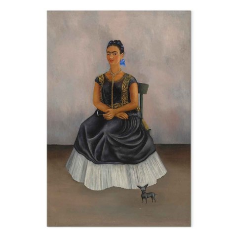 Obraz - Frida Kahlo - Autoportret z psem Itzcuintli 20x30 Na płótnie włoskim
