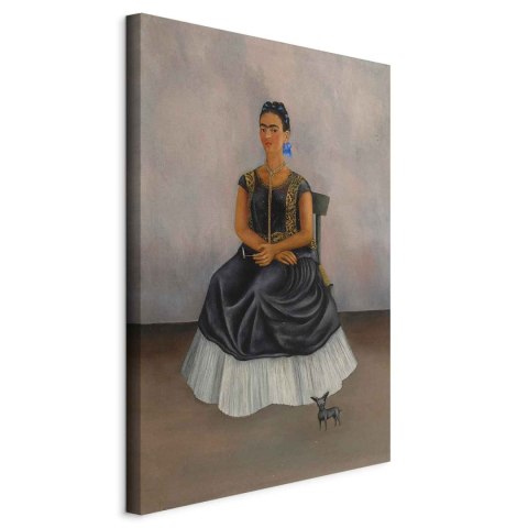 Obraz - Frida Kahlo - Autoportret z psem Itzcuintli 40x60 Standard