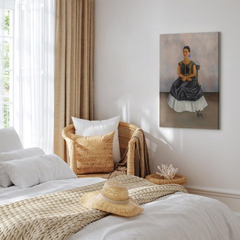 Obraz - Frida Kahlo - Autoportret z psem Itzcuintli 40x60 Standard