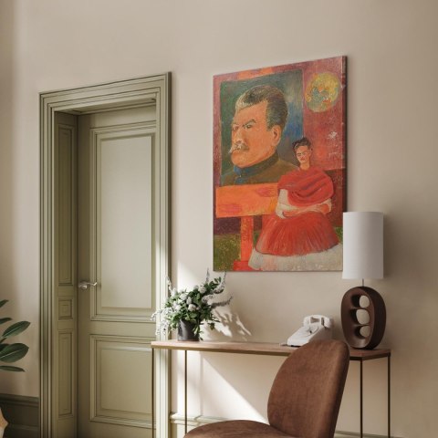 Obraz - Frida Kahlo - Autoportret ze Stalinem 20x30 Premium Print